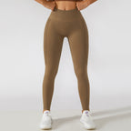Calça legging esportiva de cintura alta para treino e corrida, com efeito levanta-quadril e modelagem que valoriza a musculatura.