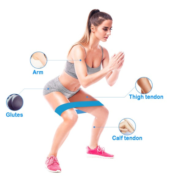 Kit de Faixa de Resistência (Booty Bands) para Treino de Glúteos ShockFIT.