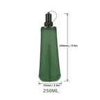 Outdoor Sports Fitness Soft Water Bottle Food Grade Soft Water Cup Mountaineering Running Foldable Drinking Water Bag 250 500ml