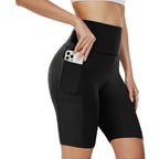 Shorts Moletom Cintura Alta com Bolsos e Efeito Levanta Bumbum ShockFIT.