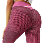 Legging Texturizada de Cintura Alta com Efeitos Colmeia e Levanta bumbum