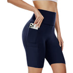 Shorts Moletom Cintura Alta com Bolsos e Efeito Levanta Bumbum ShockFIT.