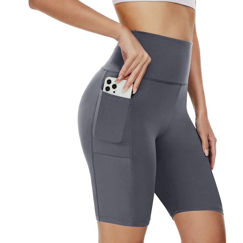 Shorts Moletom Cintura Alta com Bolsos e Efeito Levanta Bumbum ShockFIT.