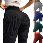 Legging Texturizada de Cintura Alta com Efeitos Colmeia e Levanta bumbum