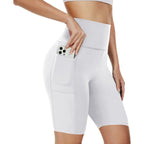 Shorts Moletom Cintura Alta com Bolsos e Efeito Levanta Bumbum ShockFIT.