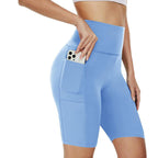 Shorts Moletom Cintura Alta com Bolsos e Efeito Levanta Bumbum ShockFIT.